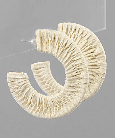 Suede Wrapped Circle Hoops