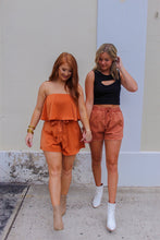 Load image into Gallery viewer, Brayden Chest Slit Cropped Top- Black
