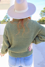 Load image into Gallery viewer, Patti Mock Neck Knit Sweater- Olive
