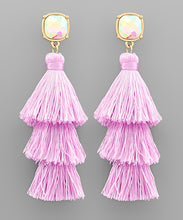Load image into Gallery viewer, Bead &amp; 3 Layer Tassel Earrings
