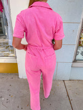 Load image into Gallery viewer, Pinky Utility Waist Tie Jumpsuit- Pink
