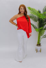 Load image into Gallery viewer, Longtime One Shoulder Blouse-Coral
