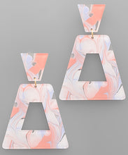 Load image into Gallery viewer, Resin Trapezoid Dangle Earrings
