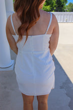 Load image into Gallery viewer, Aria Wrapped Mini Dress- Ivory
