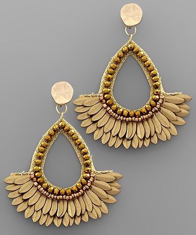 Sequin Teardrop Earrings