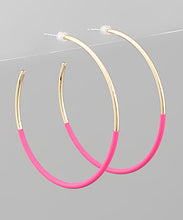 Load image into Gallery viewer, Half Color Coated Hoops
