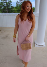 Load image into Gallery viewer, Fall For Me Sweater Midi Dress- Pink
