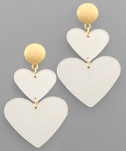 Load image into Gallery viewer, Double Heart Drop Earrings

