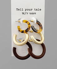 Load image into Gallery viewer, Acetate &amp; Wood Hoops Set
