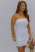 Load image into Gallery viewer, Miss Perfection Strapless Mini Dress- Off White
