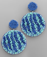 Load image into Gallery viewer, Multi Bead 2 Disk Earrings
