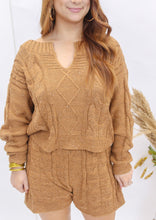 Load image into Gallery viewer, Golden Cable Knit Combo Set- Almond
