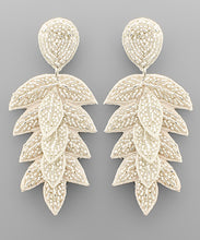 Load image into Gallery viewer, Bead Marquise Leaves Earrings
