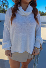 Load image into Gallery viewer, Holli Oversize Turtleneck Sweater- White
