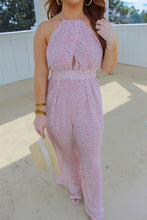 Load image into Gallery viewer, Party Animal Halter Neck Cheetah Jumpsuit- Mauve
