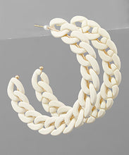 Load image into Gallery viewer, Flat Chain Hoops
