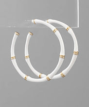 Load image into Gallery viewer, Epoxy Bamboo Hoops
