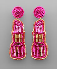 Load image into Gallery viewer, Lipstick Bead Earrings
