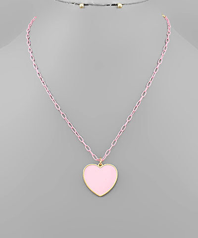 Pink Heart Necklace