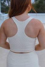 Load image into Gallery viewer, Textured Zebra Crop Top- Cream
