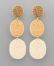 Load image into Gallery viewer, Bead Oval Drop Earrings
