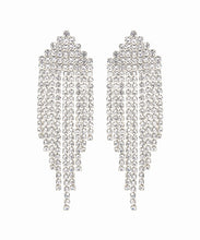 Load image into Gallery viewer, Triangle Crystal Fringe Earrings
