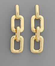 Load image into Gallery viewer, Rectangle Chain Drop Earrings
