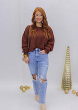Load image into Gallery viewer, Chill Day Long Sleeve Sweater- Brown
