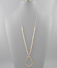 Load image into Gallery viewer, Hexagon Pendent Bar Beaded Necklace
