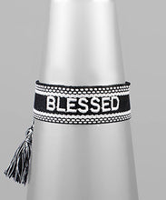 Load image into Gallery viewer, &quot;BLESSED&quot; Tassel Bracelet

