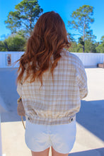 Load image into Gallery viewer, Jami Checkered Brushed Shacket- Taupe
