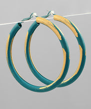 Load image into Gallery viewer, Gold Line Paint Hoops
