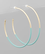 Load image into Gallery viewer, Half Color Coated Hoops
