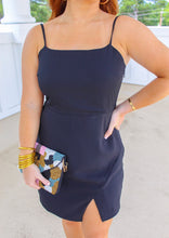 Load image into Gallery viewer, Elsie Square Neck Mini Dress- Black
