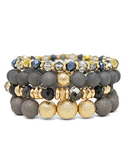 Load image into Gallery viewer, 4 Row CCB &amp; Sand Bead Bracelet
