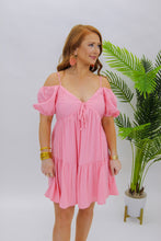 Load image into Gallery viewer, Make You Blush Mini Dress- Pink
