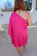 Load image into Gallery viewer, Tabatha Animal Print One Shoulder Dress- Hot Pink
