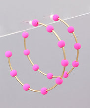 Load image into Gallery viewer, Wood Ball Bead Hoops
