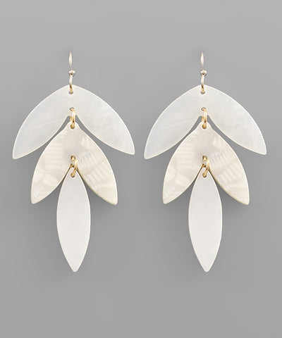 Acetate Leave Drop Earrings