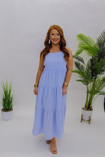 Load image into Gallery viewer, Thoughts of Love Tired Maxi Dress- Ice Blue
