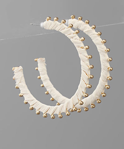 Raffia Flat Hoops