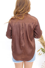 Load image into Gallery viewer, Sweetest Song Leopard Satin Top- Brown
