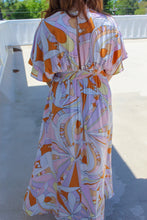 Load image into Gallery viewer, Flower Power Deep V Maxi- Pastel Multi
