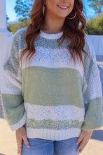 Load image into Gallery viewer, Leeann Multi Striped Sweater- Sage
