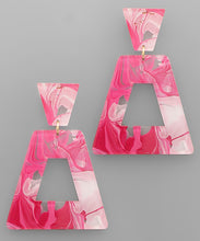 Load image into Gallery viewer, Resin Trapezoid Dangle Earrings
