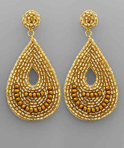 Bead Teardrop Earrings