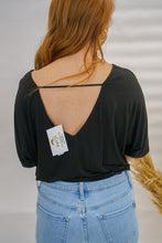 Load image into Gallery viewer, Alena Cowl Neck Drop Shoulder Bodysuit- Black
