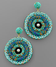Load image into Gallery viewer, Beaded Disc &amp; Pearl Earrings
