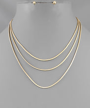 Load image into Gallery viewer, 3 Row Snake Chain Choker

