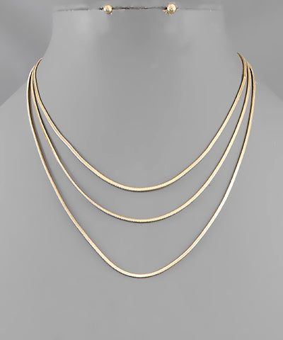 3 Row Snake Chain Choker